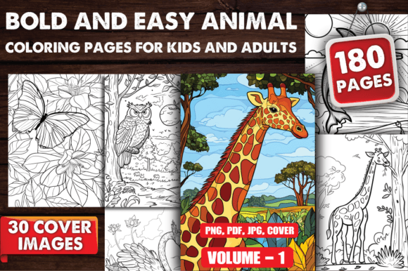 Bold and Easy Animal Coloring Pages V-01: A Strategic Asset for Creators and Educators