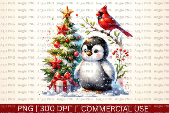 Bringing Winter Whimsy Home: The Appeal of Watercolor Christmas Penguin and Cardinal Art