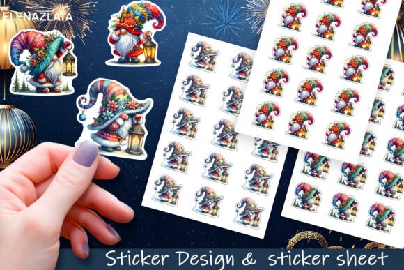 Cute Christmas Gnomes Stickers Gnomes: Practical Applications for Holiday Creativity and Branding