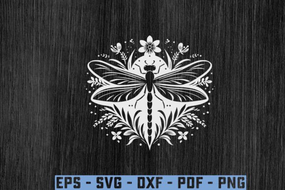 Dragonfly Flowers SVG & PNG Design Guide