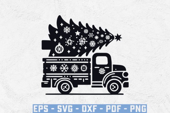 Elevating Holiday Design: The Strategic Value of Christmas Truck and Tree Clipart SVG, PNG Assets