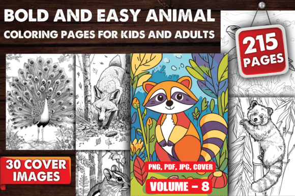 Evaluating Bold and Easy Animal Coloring Pages V-08 for Creative and Commercial Use