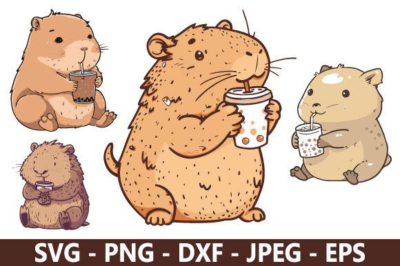 Evaluating the Cute Capybara Boba Drink SVG Bundle for Creative Projects