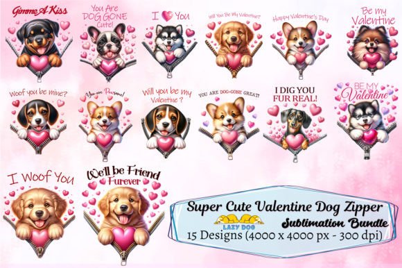 Evaluating the Super Cute Valentine Dog Zipper Bundle for Creative Projects