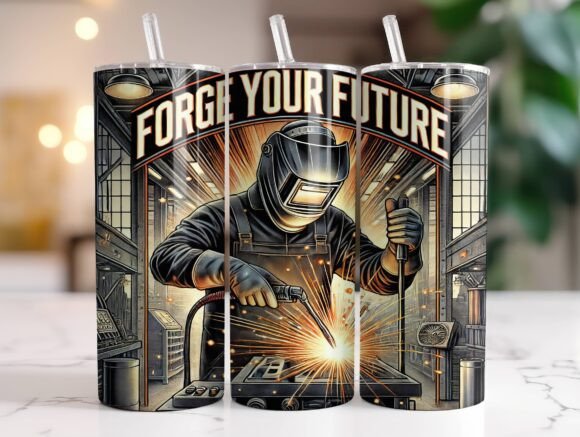 Forge Your Future 20oz Tumbler Wrap PNG Guide