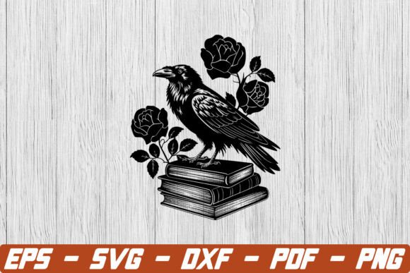 Integrating Raven on a Stack of Books SVG and Crow SVG Assets into Professional Design Workflows