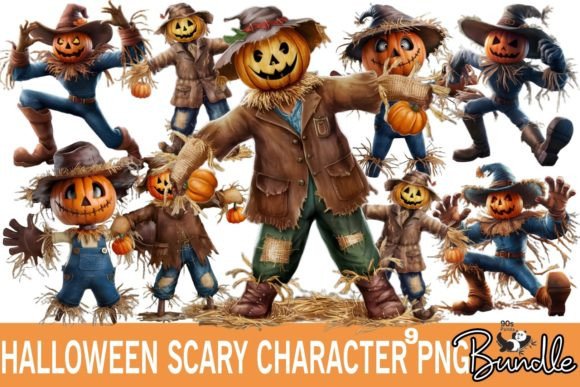 Integrating the Scarecrow on Halloween Png Bundle into Professional and Educational Visual Projects