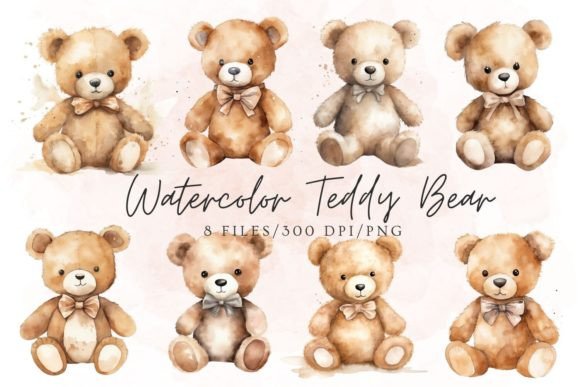 Integrating Watercolor Teddy Bear Clipart into Professional Creative Workflows