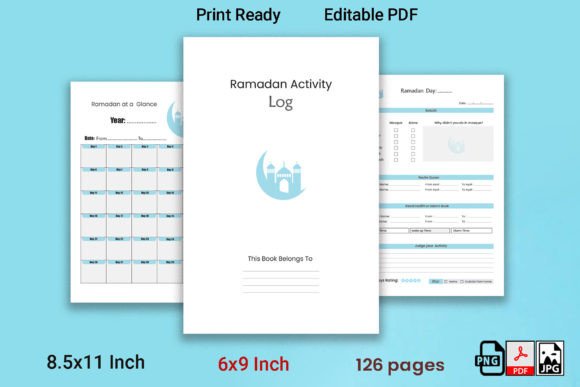 Ramadan Prayer Tracker for 4 Years Design