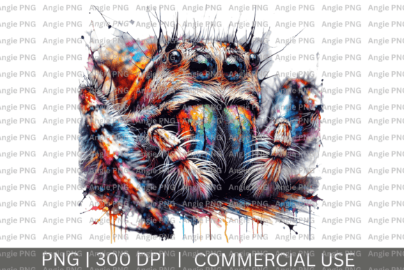 Spider Abstract Watercolor Clipart: Creative Uses