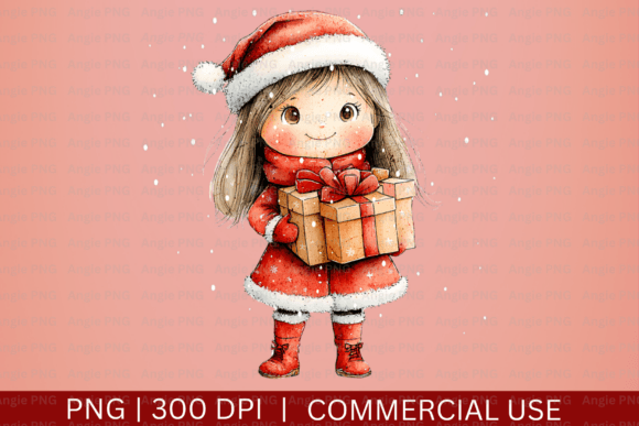 Strategic Application of Christmas Kawaii Chibi Girl PNG Clipart in Holiday Campaigns