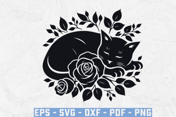 Unlocking Creativity: The Complete Guide to Sleeping Cat with Roses SVG Designs
