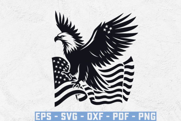 USA Flag with Eagle Silhouette Vector: Modern Applications for Digital and Print Design